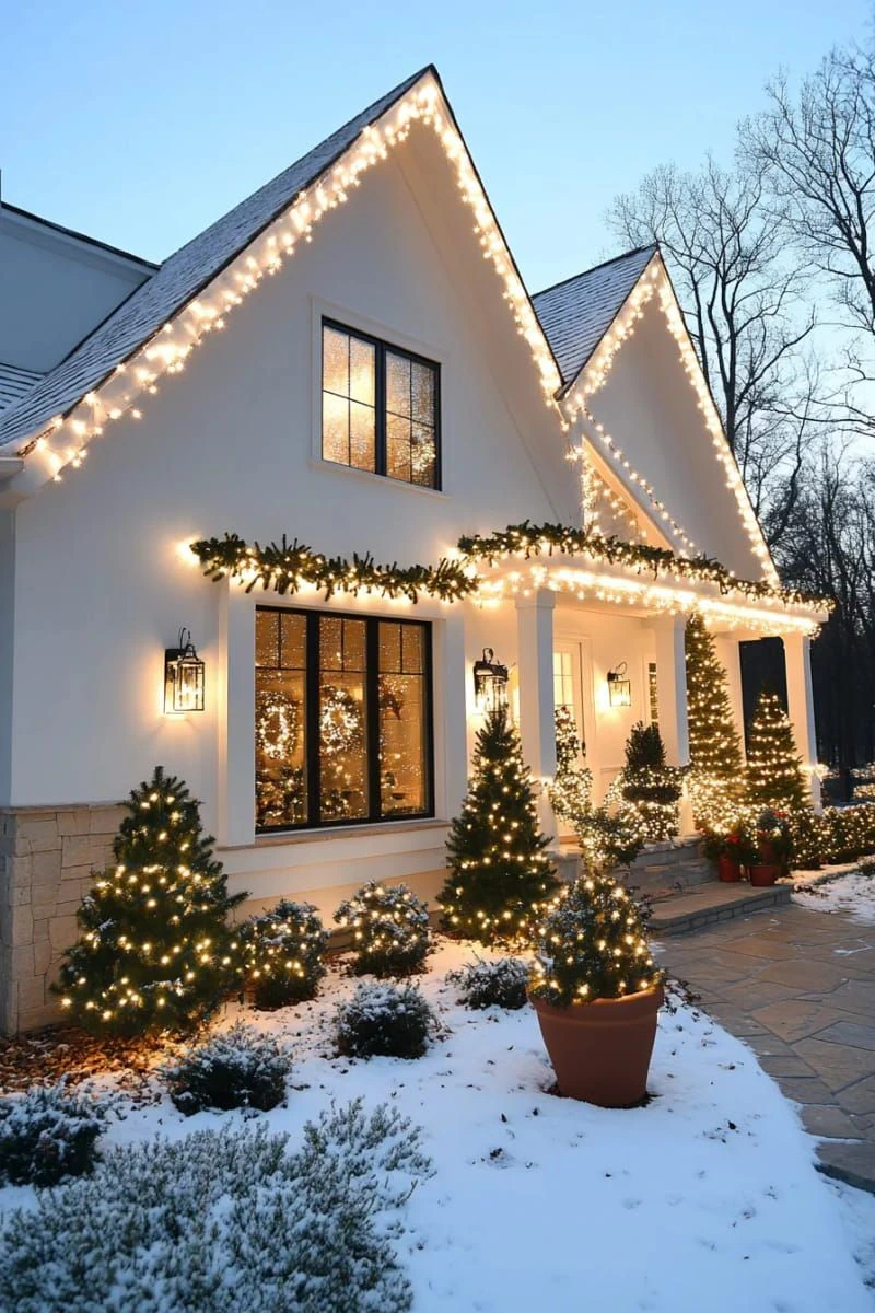 Festive holiday lights
